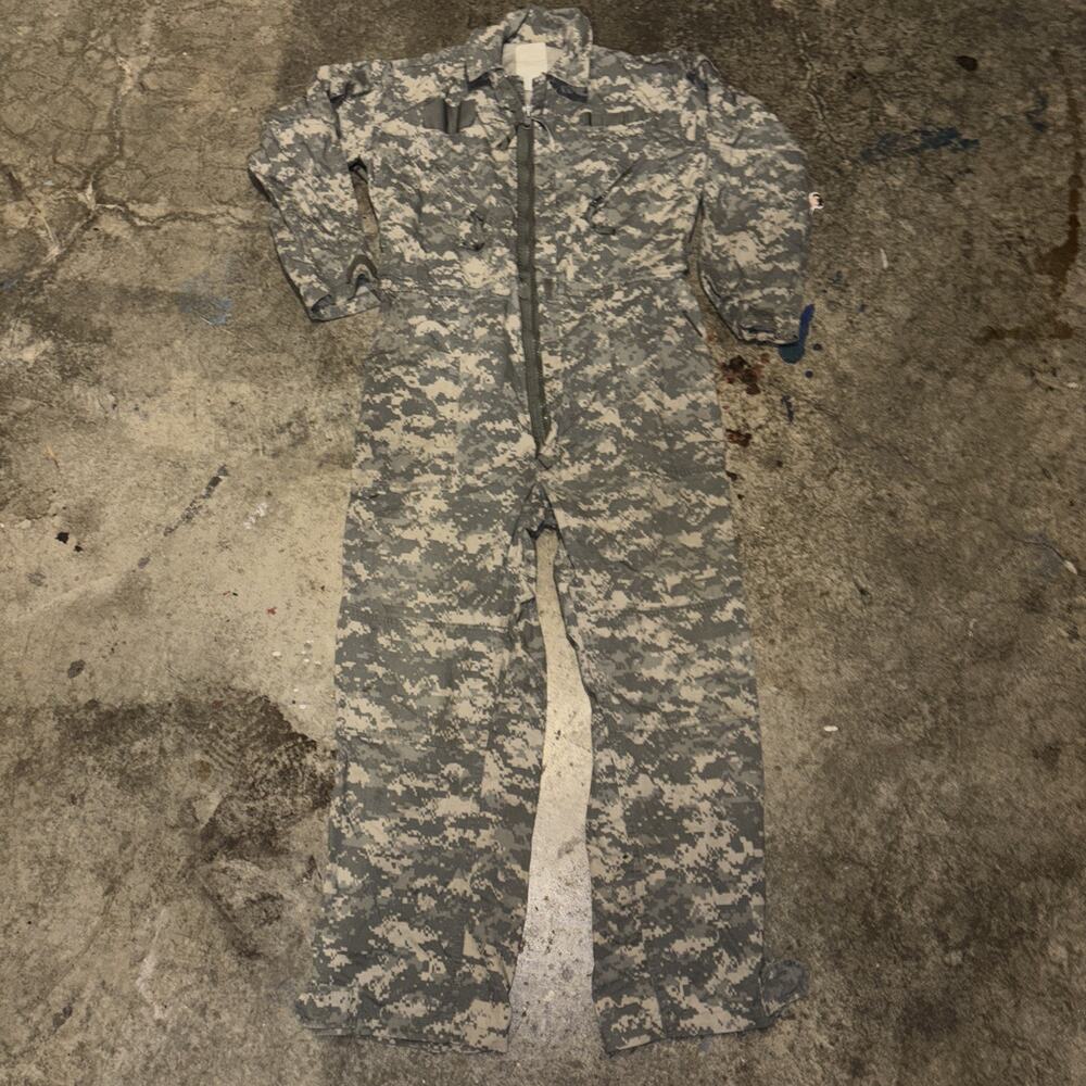 Army Issued Mechanic Coveralls Camoflauge Medium